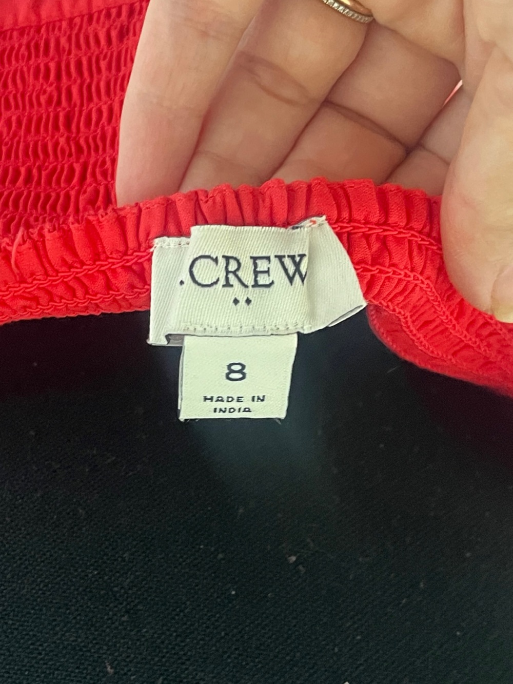 NWT J.Crew Colorblock tie-front cutout midi dress pink blue Sz 8 Beach Coastal - Picture 4 of 7